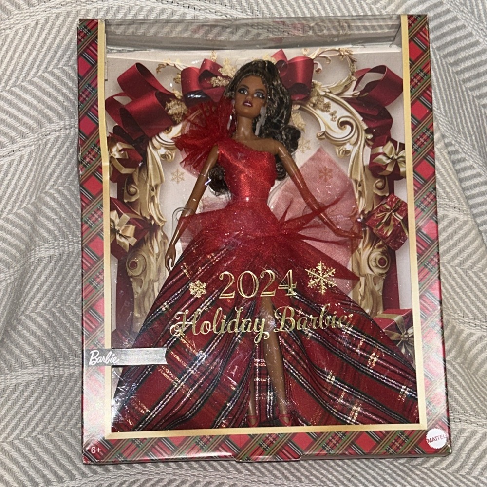 Barbie Signature 2024 Holiday Collector Doll Light Brown Hair Hispanic Box Wear‎